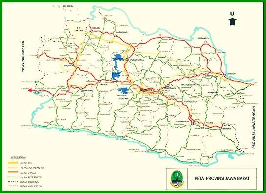 Kompleto nga West Java nga Mapa
