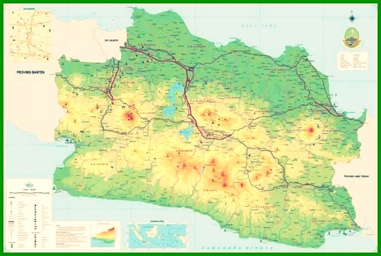 خريطة مقاطعة جاوة الغربية