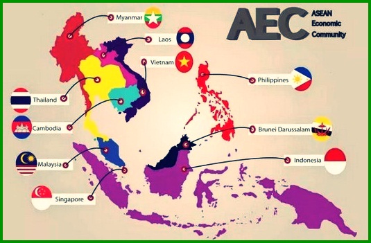 خريطة جنوب شرق آسيا