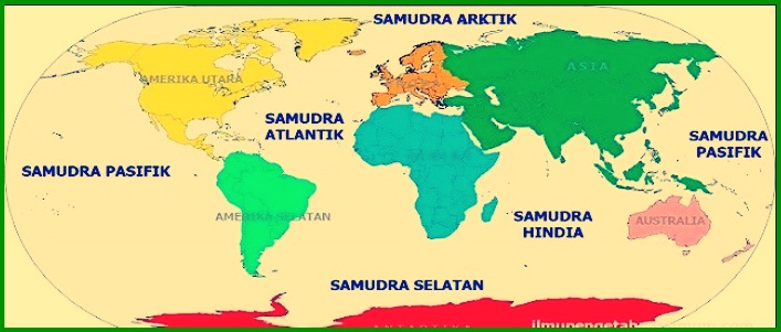 Carte des continents du monde