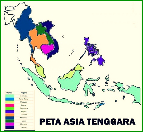 Carte aveugle de l'Asie du Sud-Est