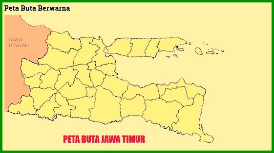 Peta Buta Berwarna Jawa Timur