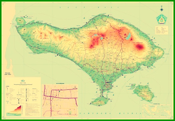 Carte de la province de Bali