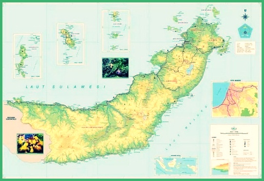 Carte de Sulawesi du Nord