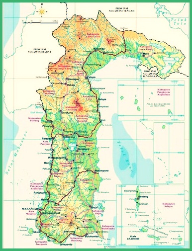 خريطة جنوب سولاويزي
