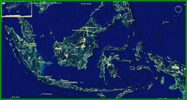Indonesian island map