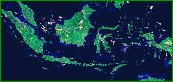 Carte satellite de l'Indonésie