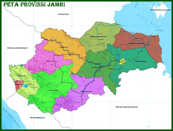 Carte de la province de Jambi