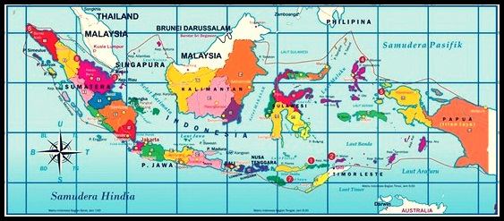 Situation géographique de l'Indonésie