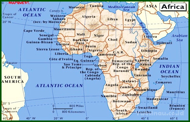 अफ्रीकी महाद्वीप पर विकासशील देश